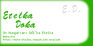 etelka doka business card