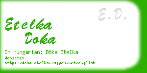 etelka doka business card